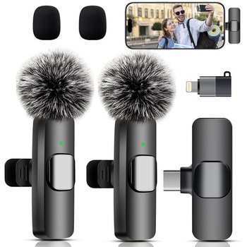 Bezdrôtový klopový mikrofón pre iPhone, iPad a telefón s…