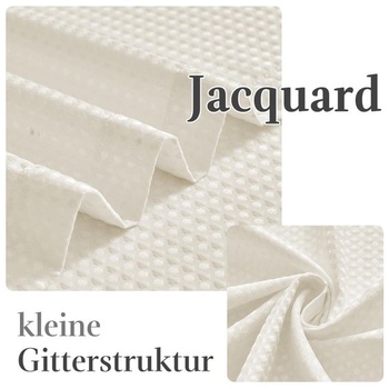 TOPICK Záclony do kaviarne, design zbraní, bistro záclona, ​​sada 2 kusov, V 115 x Š 90 cm, béžová, V