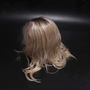 OUFEI Ombre blond parochne s ofinou pre ženy dlhé rovné vrstvené syntetické vlasy parochne s tmavými