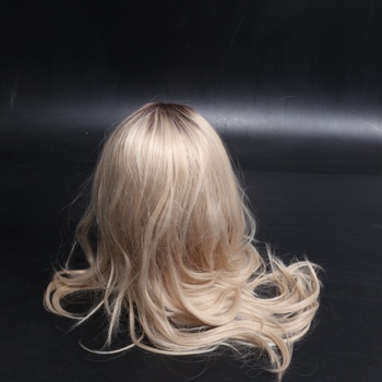 OUFEI Ombre blond parochne s ofinou pre ženy dlhé rovné vrstvené syntetické vlasy parochne s tmavými