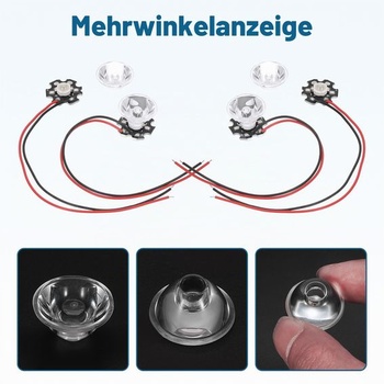 PATIKIL 5stupňová 20mm vysoko výkonná LED šošovka, 30 kusov reflektorových kolimátorov PMMA šošoviek s