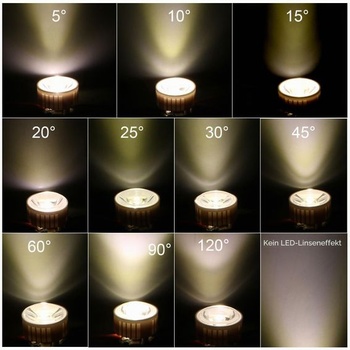 PATIKIL 5stupňová 20mm vysoko výkonná LED šošovka, 30 kusov reflektorových kolimátorov PMMA šošoviek s