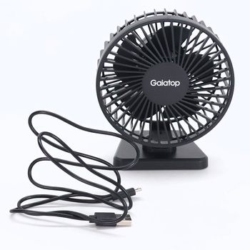 Gaiatop USB stolný ventilátor, malý, ale výkonný, prenosný, tichý, 3 rýchlosti vetra, stolný osobný