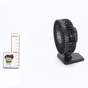 Gaiatop USB stolný ventilátor, malý, ale výkonný, prenosný, tichý, 3 rýchlosti vetra, stolný osobný