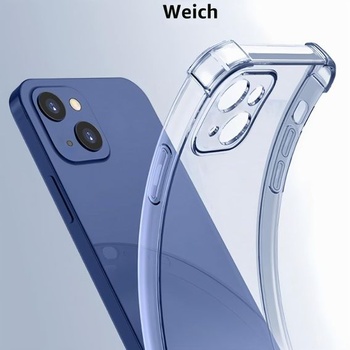 Púzdro Totill pre iPhone 13 Mini s 3 ochrannými fóliami na displej, priehľadné púzdro 4 v 1