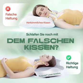 Vankúš Spine Line™ pre úľavu od bolesti krku - ergonomický vankúš z pamäťovej peny v 2 výškach s