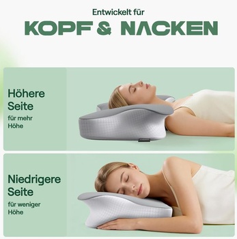 Vankúš Spine Line™ pre úľavu od bolesti krku - ergonomický vankúš z pamäťovej peny v 2 výškach s