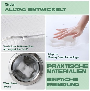 Vankúš Spine Line™ pre úľavu od bolesti krku - ergonomický vankúš z pamäťovej peny v 2 výškach s