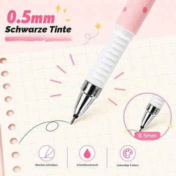 40 mazateľných guličkových pier, mazateľné perá hrúbky 0,5 mm