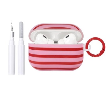 Puzdro Reownest kompatibilné s AirPods Pro/Pro 2 s čistiacou sadou, roztomilý dizajn s