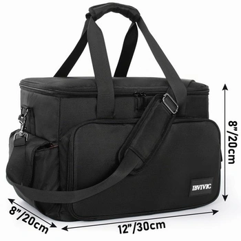 OUUTMEE DJ Bag, DJ taška na káble, s nastaviteľnými prepážkami a dvoma samostatnými vreckami,