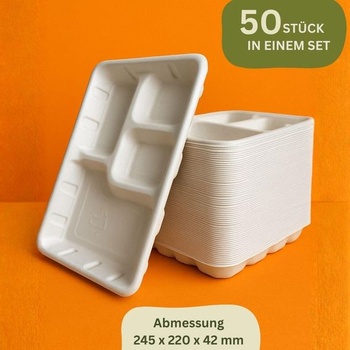 Taniere z bagasy, 4 priehradky – 245×220×42 mm