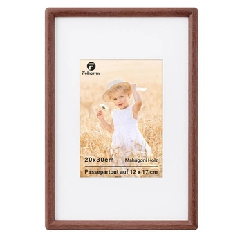 Feihorrm fotorámik 20x30, mahagónový fotorámik s tvrdeným…