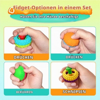 4dielne silikónové fidget hračky pre deti a dospelých, hojdačka na palec, senzorické antistresové