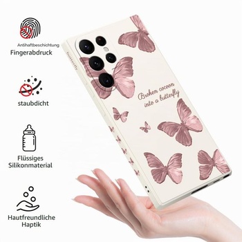 Pouzdro LEECG pro Samsung Galaxy S22 5G, módní květinové vzory, měkký silikon, ochrana proti pádu a