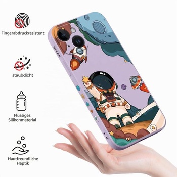 Pouzdro LEECG pro iPhone 15, kreativní vzorovaný kryt pro iPhone 15 s tekutým silikonovým krytem z