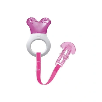 MAM Mini Cooler & Clip, Držiak na zubnú kefku a klip, Hryzátko, Ružová Ružová 1 kus (balenie po 1)