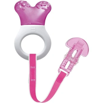 MAM Mini Cooler & Clip, Držiak na zubnú kefku a klip, Hryzátko, Ružová Ružová 1 kus (balenie po 1)