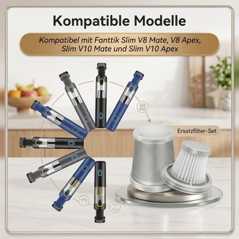 Náhradné filtre pre Fanttik Slim V8 V10 Mate V8 Apex, HEPA filtre kompatibilné s Fanttik Slim V8