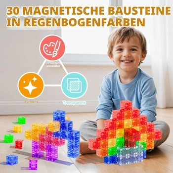 Magnetické stavebnice, magnetické stavební kostky pro batolata ve věku 1 až 3 roky, pro chlapce i