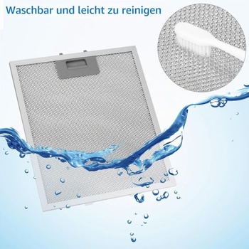 QWORK® 2 kusy kovových tukových filtrov 305 x 267 mm pre digestory, 5-vrstvový hliníkový filter pre
