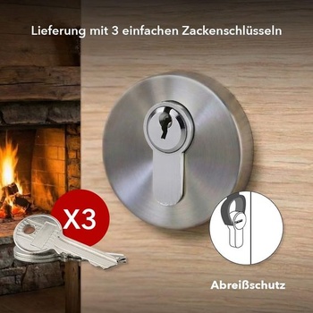 Thirard – Eco cylindrická vložka 30 x 30 mm, poniklovaná rukojeť