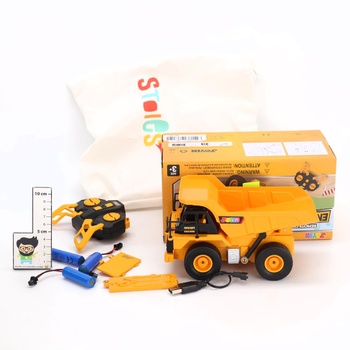 JOYIN diaľkovo ovládaný nákladné auto sklápač, 2,4 GHz RC sklápač, traktor bager, hračka so svetlom a