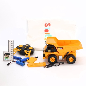 JOYIN diaľkovo ovládaný nákladné auto sklápač, 2,4 GHz RC sklápač, traktor bager, hračka so svetlom a