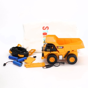 JOYIN diaľkovo ovládaný nákladné auto sklápač, 2,4 GHz RC sklápač, traktor bager, hračka so svetlom a