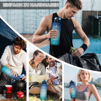 1,5l fľaša na vodu, športová fľaša s filtrom, vhodná na sýtené nápoje, nepriepustná, ľahko sa