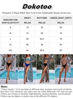 Dokutoo Dámske bikiny Set Push Up Bikiny Sexy Crossover Bikiny Set Dvojdielne Plavky Plavky S-XXL