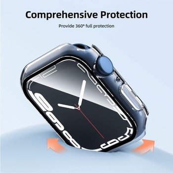 NOVINKA Puzdro s ochranou obrazovky pre Apple Watch Series 8, Series 7 45mm priehľadné hodinky