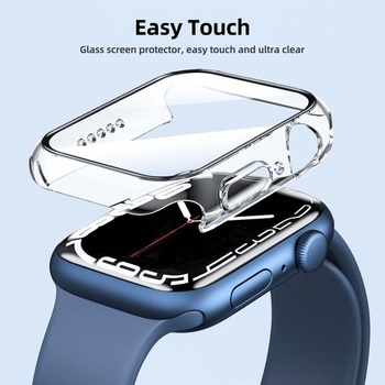 NOVINKA Puzdro s ochranou obrazovky pre Apple Watch Series 8, Series 7 45mm priehľadné hodinky