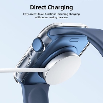NOVINKA Puzdro s ochranou obrazovky pre Apple Watch Series 8, Series 7 45mm priehľadné hodinky