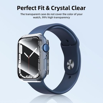 NOVINKA Puzdro s ochranou obrazovky pre Apple Watch Series 8, Series 7 45mm priehľadné hodinky