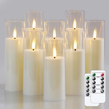 8 bezplamenných LED  svíček Wroxipel