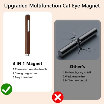 Yamobi 3v1 magnet na nechty pre Neonail mačacie oko na nechty, 3D gélový magnet na nechty pre mačacie