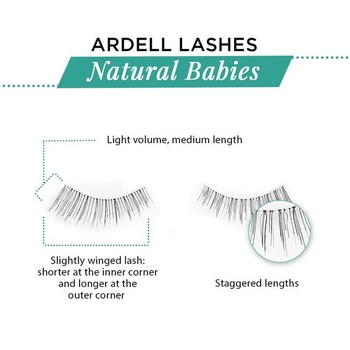 ARDELL 4 balenia Natural Babies Black, 25 g 4 páry (1 balenie)