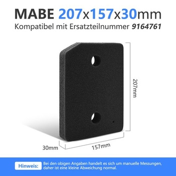 Filtr pro sušičky Miele T1, základní filtr pro sušičky prádla 9164761, náhradní filtrační houba,