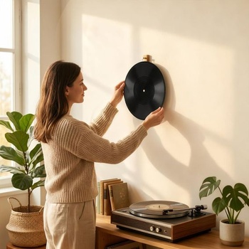 ULTECHNOVO 12-palcová nástenná dekorácia s prázdnou doskou, vinylová nástenná dekorácia, estetický