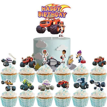 25 Blaze a Monster Machines Tortové dekorácie s Monster…