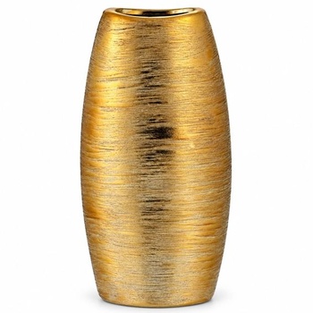 Elegantná zlatá keramická váza Brandsseller - 25x12x6 cm - Luxusný dizajn, všestranná bytová