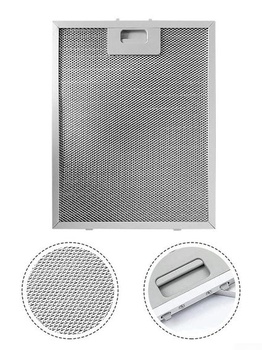 Filter z nerezovej ocele pre digestor, sito proti oleju, 5-vrstvová filtrácia tuku s hliníkovou vrstvou,