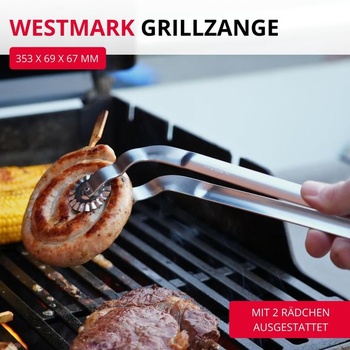 Kliešte na gril Westmark Twistmaster, 1 ks – Kliešte na klobásy s otočnou rukoväťou – Robustné kliešte