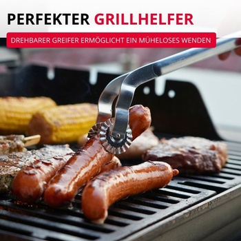 Kliešte na gril Westmark Twistmaster, 1 ks – Kliešte na klobásy s otočnou rukoväťou – Robustné kliešte