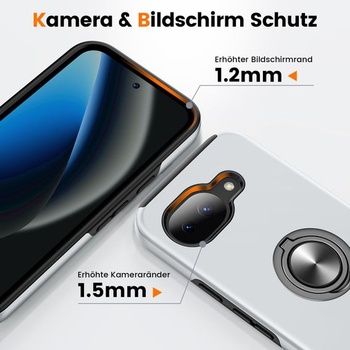 Puzdro Doeshine pre Google Pixel 10A so stojanom, strieborné Google Pixel 10A strieborné