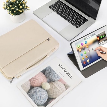 Taška na notebook DOMISO pre 15-palcový MacBook Air M5 2026/M4/M3/M2 14-palcový béžová