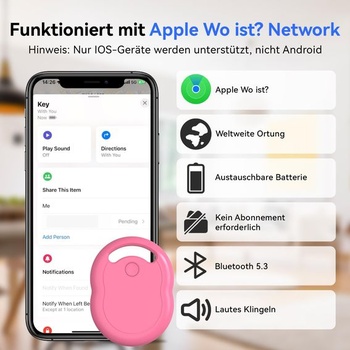 Vyhľadávač kľúčov Air Tracker Tag, kompatibilný s aplikáciou Apple Find My (LEN iOS, Android nie je