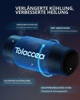 Tolaccea Pro gelové chladicí podložky, horký/studený obklad na lokty, kolena a lýtka, originální