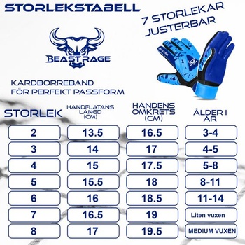 Brankárske rukavice BEAST RAGE pre deti, chlapcov a mládež, futbalové brankárske rukavice pre deti s
